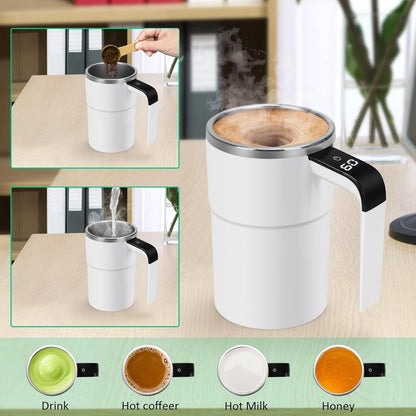Novixfinds® Smart Temperature Mug: Rechargeable Self-Stirring Cup (12oz)