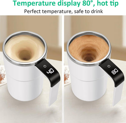 Novixfinds® Smart Temperature Mug: Rechargeable Self-Stirring Cup (12oz)