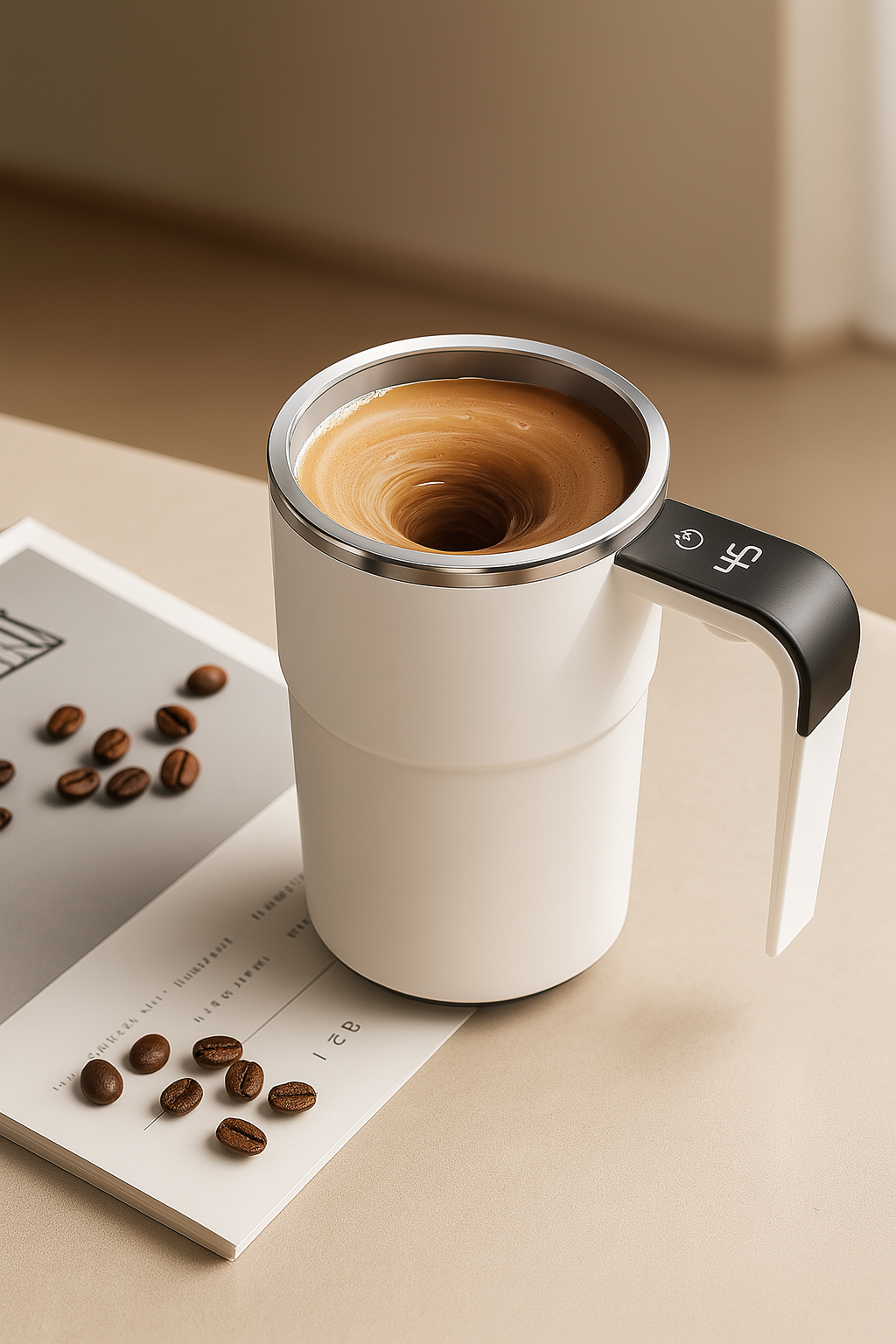 Novixfinds® Smart Temperature Mug: Rechargeable Self-Stirring Cup (12oz)