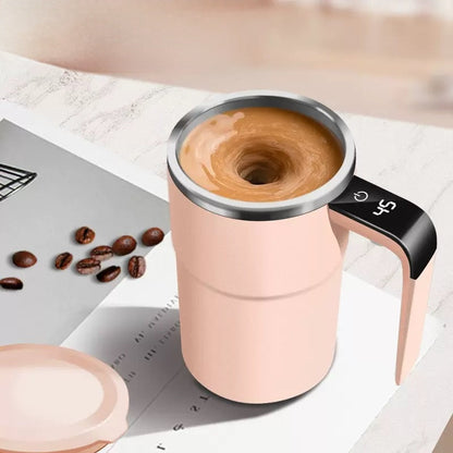 Novixfinds® Smart Temperature Mug: Rechargeable Self-Stirring Cup (12oz)